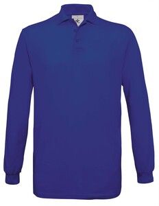 B&C CGSAFML - Polo Manches Longues Homme 100% Coton Royal Blue