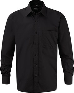 Russell Collection RU936M - Chemise En Popeline Pur Coton Homme Manches Longues