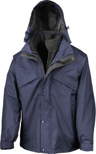 Result R68 - 3 In 1 Waterproof Jacket - Veste 3 En 1 Imperméable Doublée En Polaire Zip&Clip Navy/Black