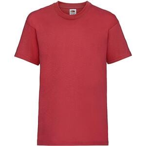 Fruit of the Loom SS031 - T-Shirt Cintré Enfant 100% Coton Valueweight Rouge