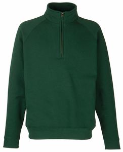 Fruit of the Loom SS830 - Sweat-shirt zippé 1/4 Premium 80/20 Bottle Green