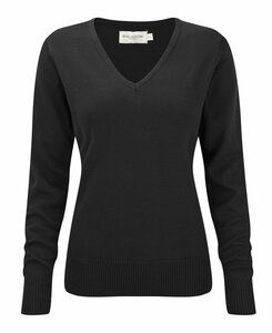 Russell Europe R-710F-0 - Ladies’ V-Neck Knitted Pullover Noir