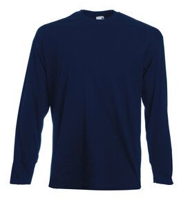 Fruit of the Loom 61-038-0 - T-Shirt Homme Manches Longues 100% Coton Deep Navy