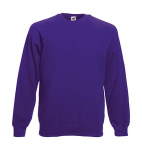 Fruit of the Loom 62-216-0 - Sweat-Shirt Homme Raglan Purple