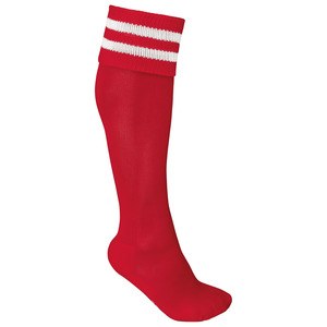 ProAct PA015 - STRIPED SPORTS SOCKS > CHAUSSETTES DE SPORT RAYÉES Sporty Red / White