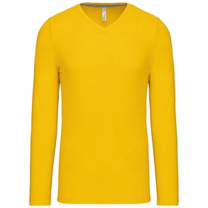 Kariban K358 - T-SHIRT COL V MANCHES LONGUES Jaune