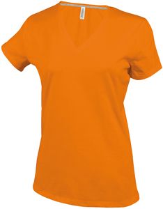 Kariban K381 - T-SHIRT COL V MANCHES COURTES FEMME Orange
