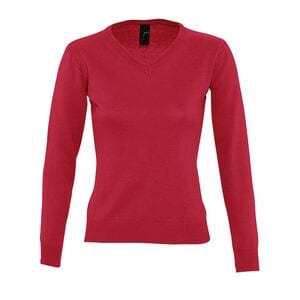 SOL'S 90010 - Galaxy Women Pull Col V Femme Rouge