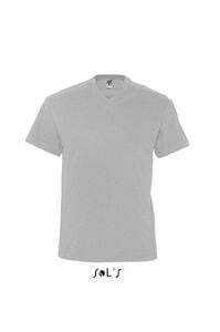 SOL'S 11150 - VICTORY Tee Shirt Homme Col ‘’V’’ Gris Chiné
