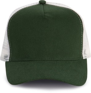 K-up KP137 - CASQUETTE TRUCKER - 5 PANNEAUX Forest Green / Light Grey