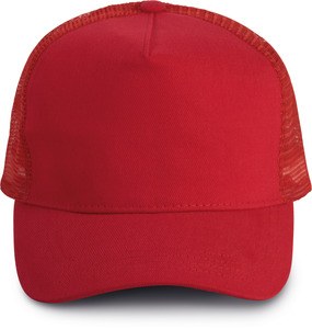 K-up KP137 - CASQUETTE TRUCKER - 5 PANNEAUX Red / Red