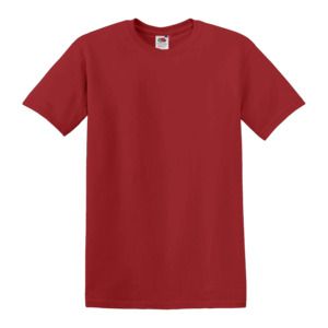 Fruit of the Loom SC220 - T-Shirt Col Rond Homme Rouge