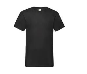 Fruit of the Loom SC234 - Tee Shirt col V Homme Valueweight Noir