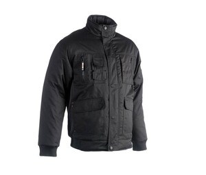 Herock HK110 - Veste Déperlante Homme Col Polaire Grand Zip Noir