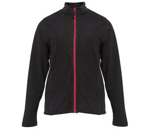 Pen Duick PK706 - Veste Polaire Femme Grand Zip Noir/Rouge