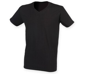 Skinnifit SF122 - Tee-Shirt Col V Homme Stretch en Coton