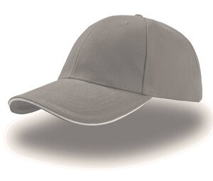 Atlantis AT003 - Casquette 6 Panneaux Sandwich Grey/White