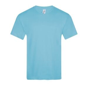 SOL'S 11150 - VICTORY Tee Shirt Homme Col ‘’V’’ Bleu atoll