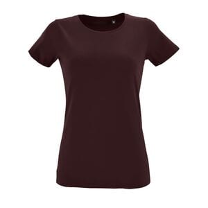 SOL'S 02758 - Regent Fit Women Tee Shirt Femme Col Rond Ajusté Oxblood