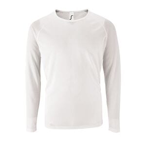 SOL'S 02071 - Sporty Lsl Men Tee Shirt Sport Homme Manches Longues Blanc