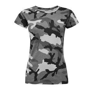 SOLS 01187 - Camo Women Tee Shirt Femme Col Rond