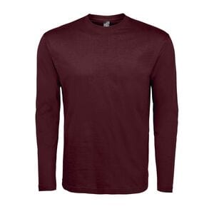 SOL'S 11420 - MONARCH Tee Shirt Homme Col Rond Manches Longues Oxblood