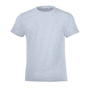 SOL'S 01183 - REGENT FIT KIDS Tee Shirt Enfant Col Rond Bleu ciel chiné