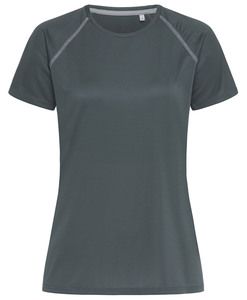 Stedman STE8130 - Tee-shirt col rond pour femmes ACTIVE Team Raglan Granite Grey