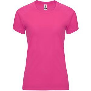 Roly CA0408 - BAHRAIN WOMAN T-shirt technique manches courtes raglan pour femme ROSE FLUO