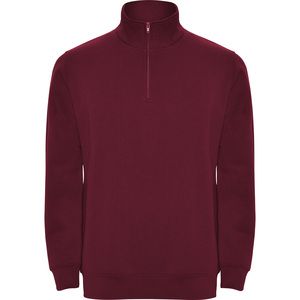 Roly SU1109 - ANETO Sweat avec demi zip ton sur ton et col montant Garnet