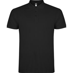 Roly PO6638 - STAR Polo homme manches courtes Noir