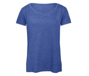 B&C BC056 - Tee-Shirt Femme Tri-Blend Heather Royal Blue