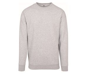 BUILD YOUR BRAND BY075 - Sweat homme col rond Gris