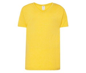 JHK JK401 - T-shirt col V 160 Mustard Heather
