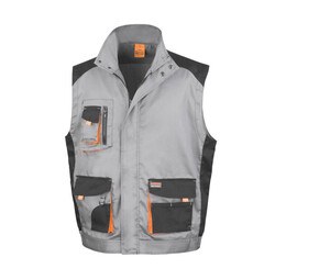 RESULT RS317 - Bodywarmer de travail Lite Grey/Black/Orange