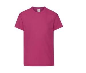 Fruit of the Loom SC1019 - Tee-Shirt Manches Courtes Enfant Fuchsia