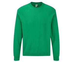Fruit of the Loom SC260 - Pull À Manches Raglan Homme Retro Heather Green