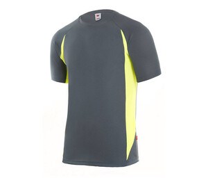 VELILLA V5501 - T-SHIRT TECHNIQUE BICOLORE Grey/ Lime