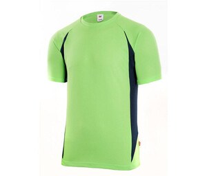 VELILLA V5501 - T-SHIRT TECHNIQUE BICOLORE Lime/ Navy