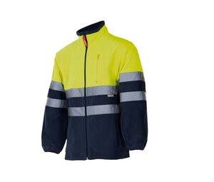 VELILLA VL183 - Veste Polaire Bicolore Haute Visibilité Fluo Yellow / Navy