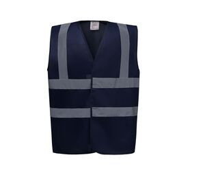 Yoko YK100 - Gilet 2 b&b de haute visibilité (HVW100CH) Navy