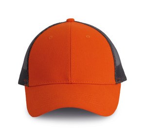 K-up KP158 - Casquette Trucker - 6 panneaux Spicy Orange / Dark Grey