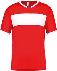 Proact PA4000 - Maillot manches courtes adulte Sporty Red / White
