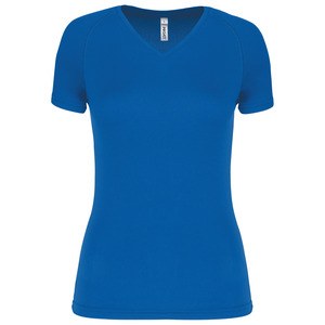 Proact PA477 - T-shirt de sport manches courtes col v femme Aqua Blue