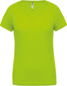 Proact PA477 - T-shirt de sport manches courtes col v femme Lime