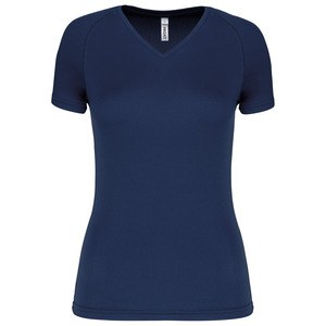 Proact PA477 - T-shirt de sport manches courtes col v femme Sporty Navy