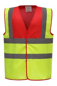 Yoko YHVW100 - Gilet haute visibilité Red / Hi Vis Yellow