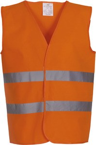 Yoko YHVW102 - Gilet à 2 bandes haute visibilité Hi Vis Orange