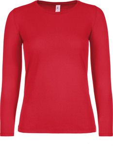 B&C CGTW06T - T-shirt manches longues femme #E150 Rouge
