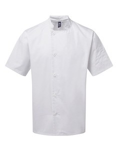 Premier PR900 - Veste chef cuisinier manches courtes "Essential" White